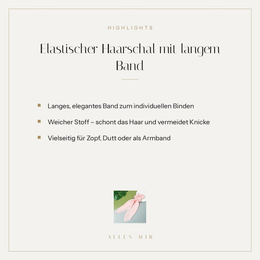 Elastischer Haarschal mit langem Band