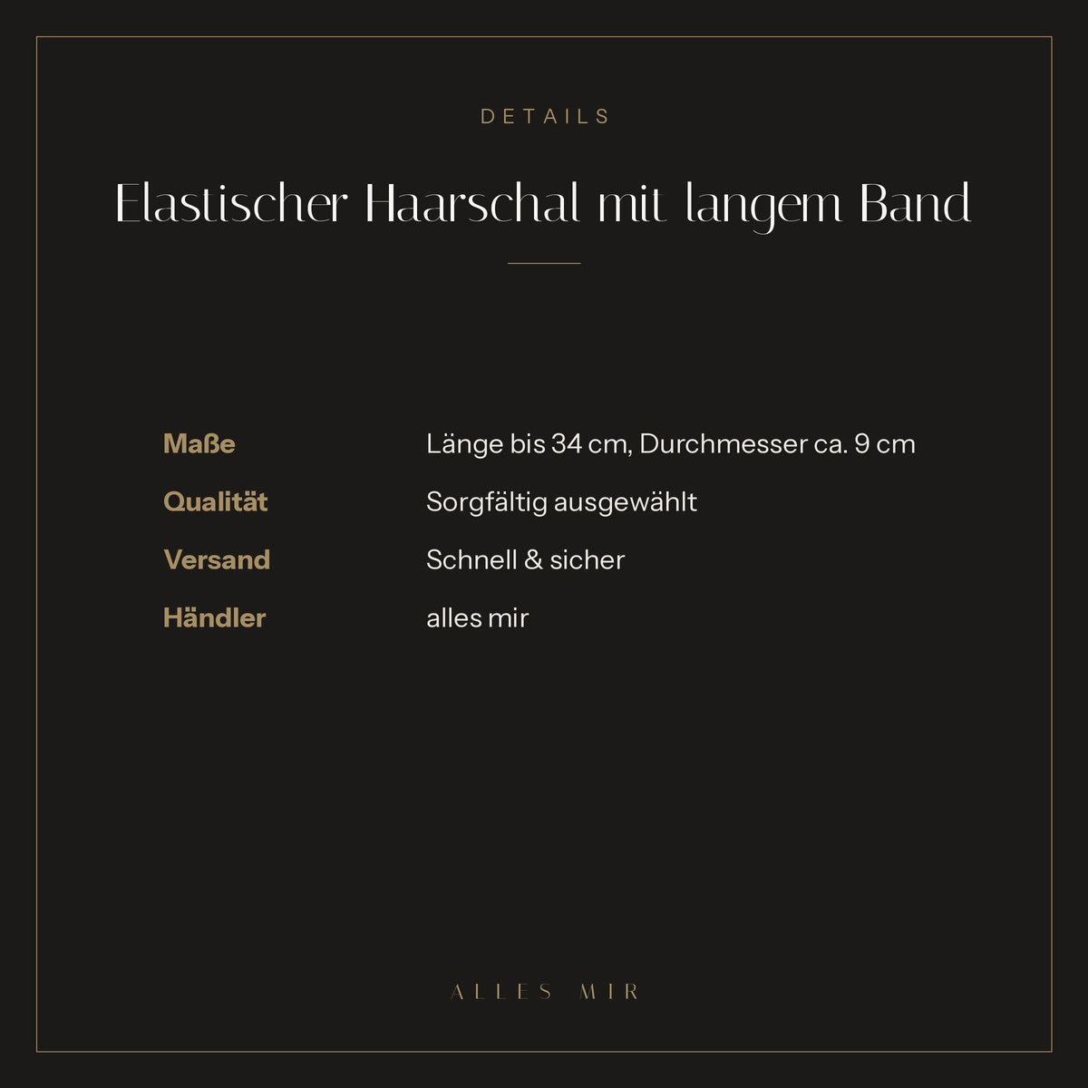 Elastischer Haarschal mit langem Band