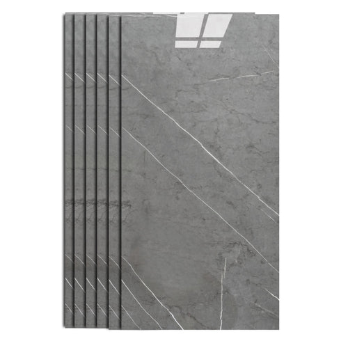 H-basics Klebefliesen Grau 60×30 cm – 3D Fliesenaufkleber selbstklebend, 10 Stück (1,8 m²)