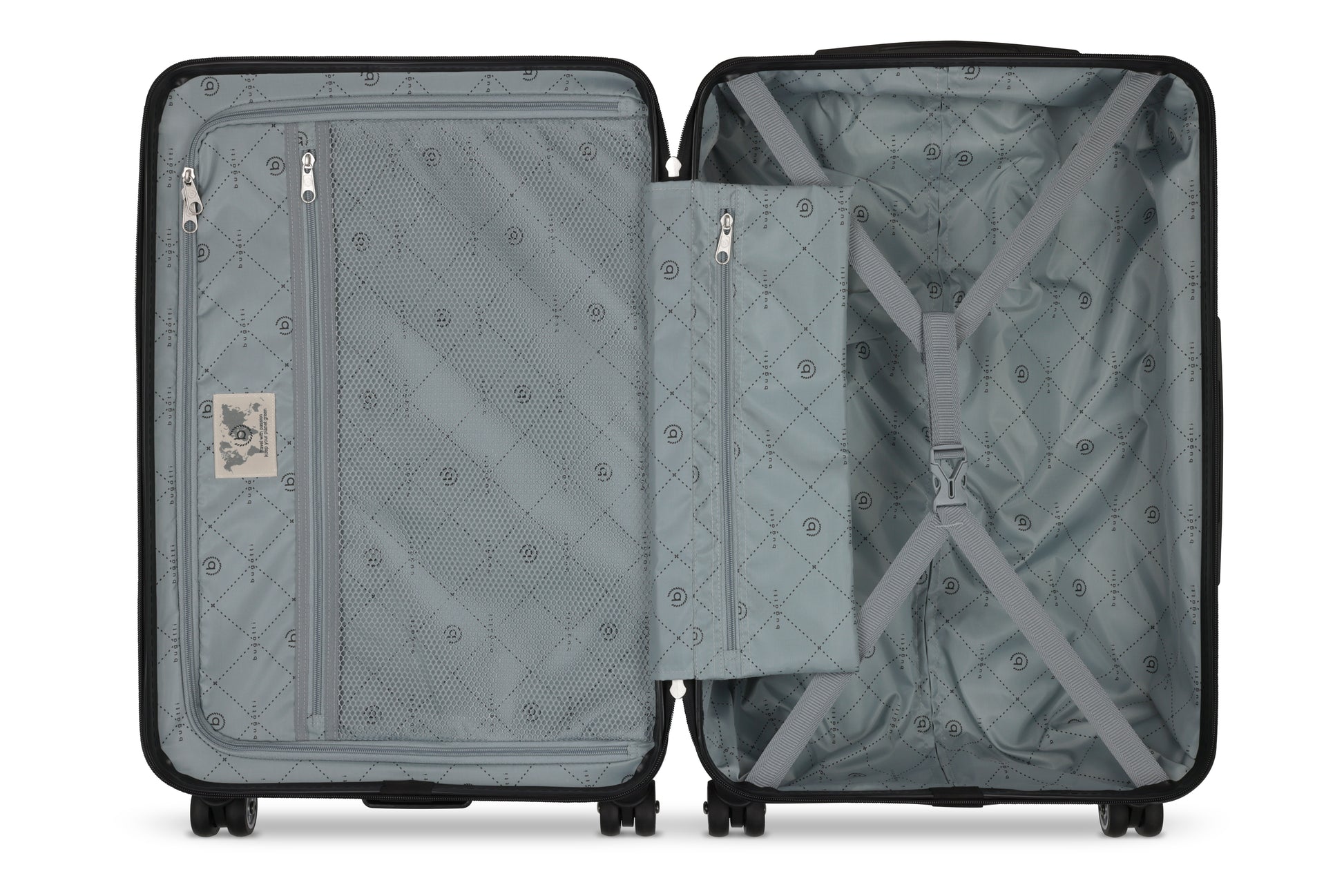 bugatti Hartschalenkoffer M – geöffnet