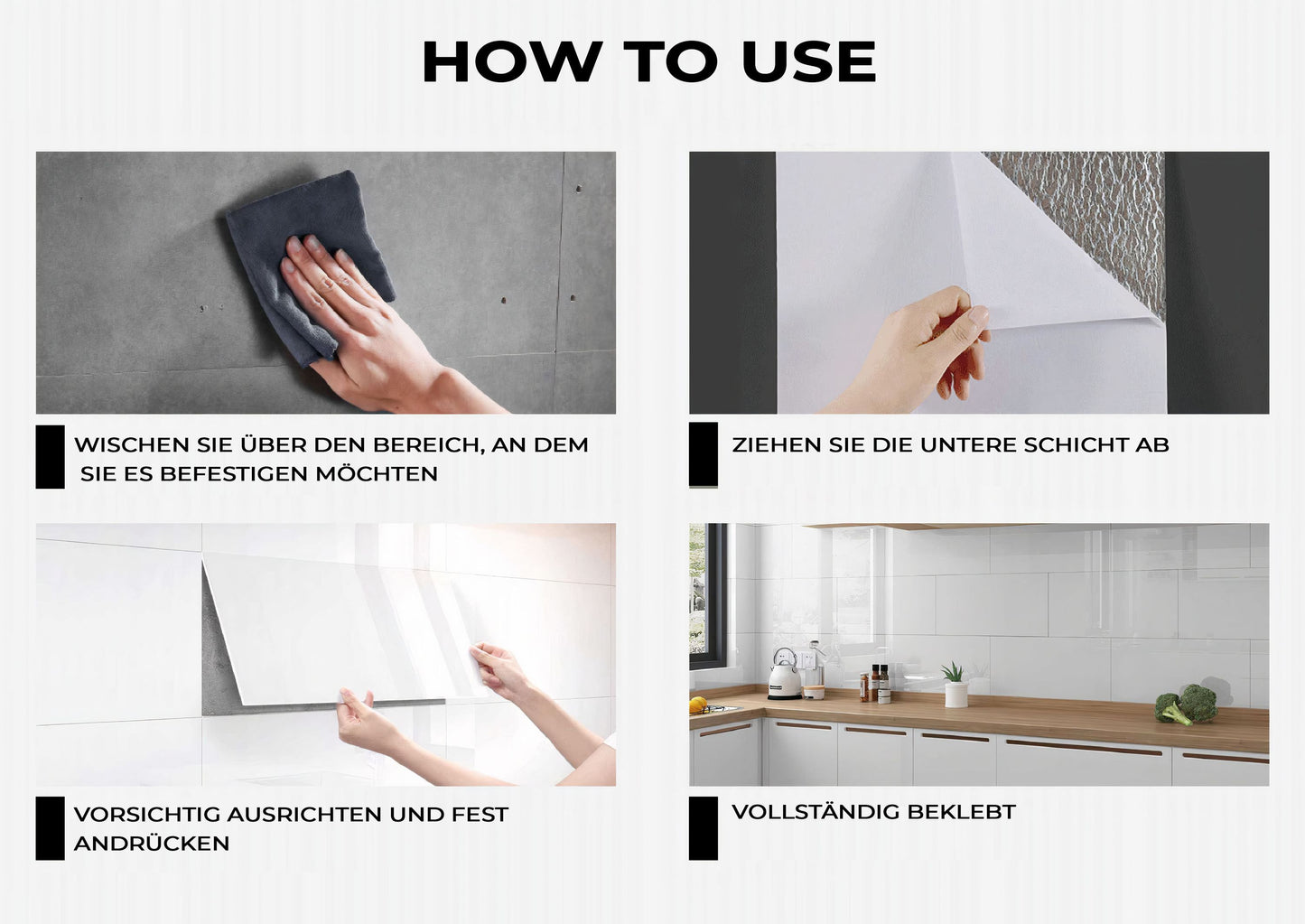 Klebefliesen Grau Küche