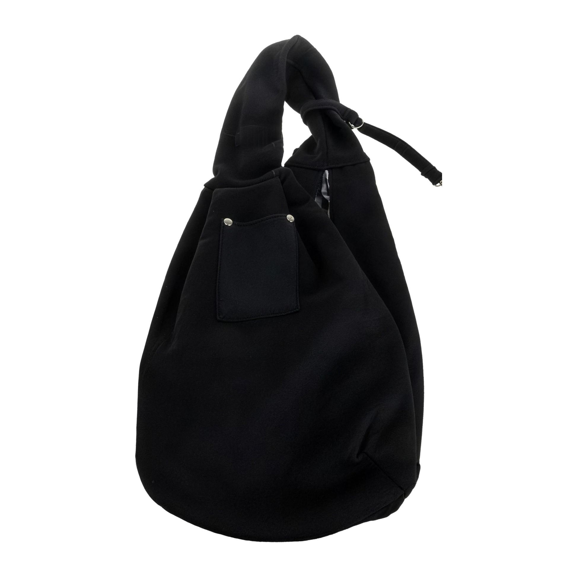 H-basics Haustier-Schultertasche schwarz, Vorderansicht freigestellt