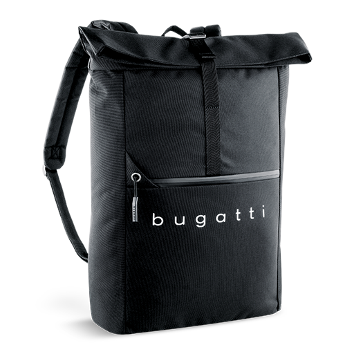 bugatti Rollrucksack mit Trolley-Funktion und 15-Zoll-Laptopfach, 20 Liter