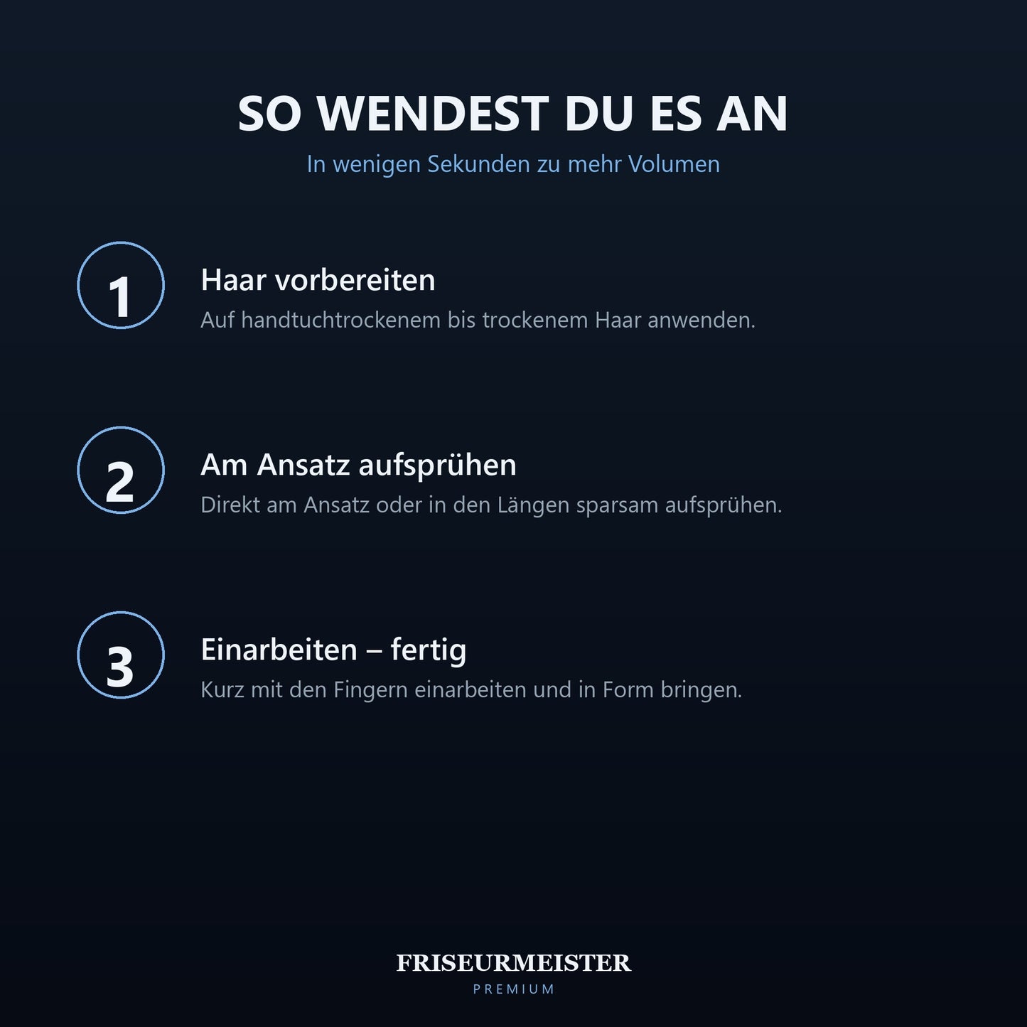 Anwendung in drei Schritten