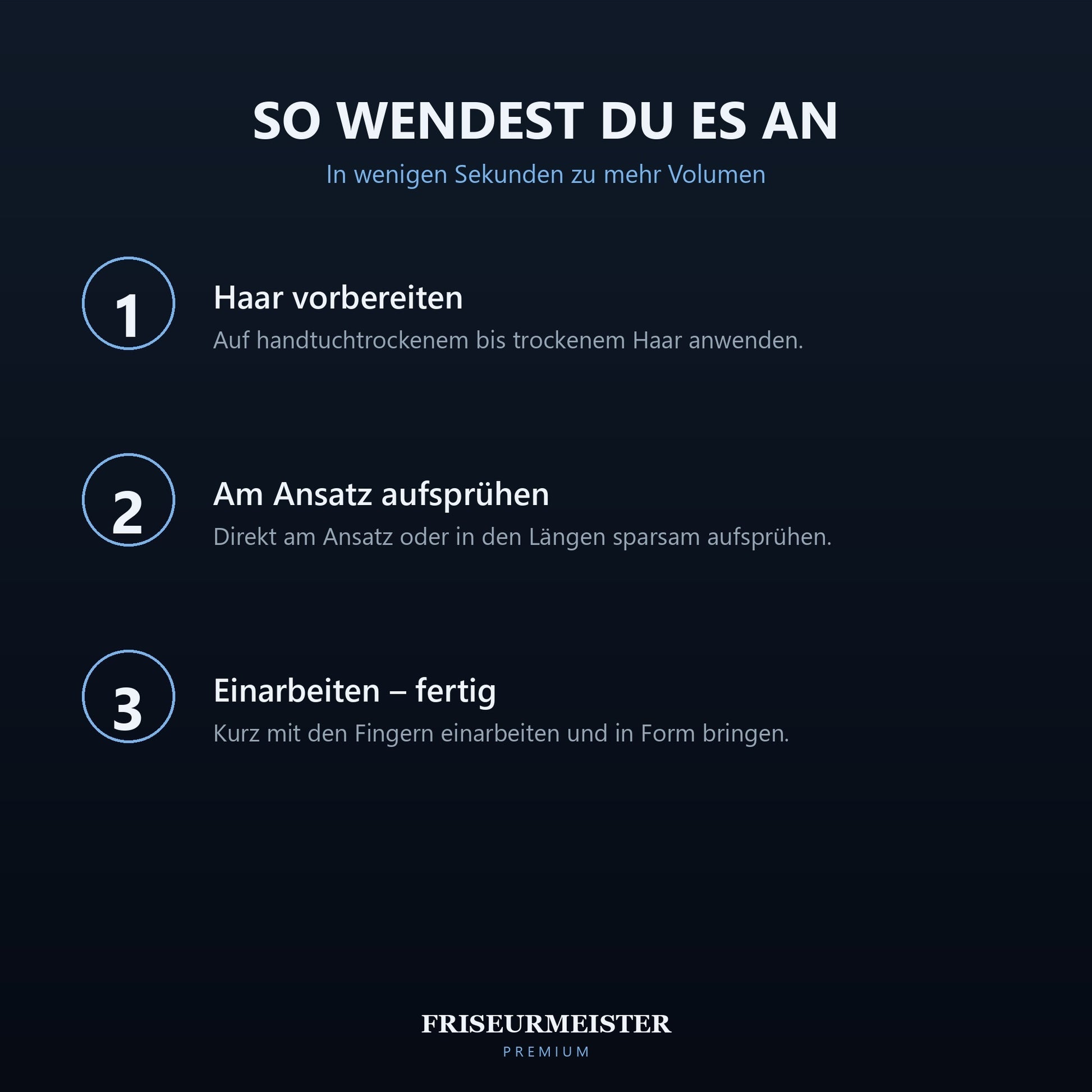 Anwendung in drei Schritten