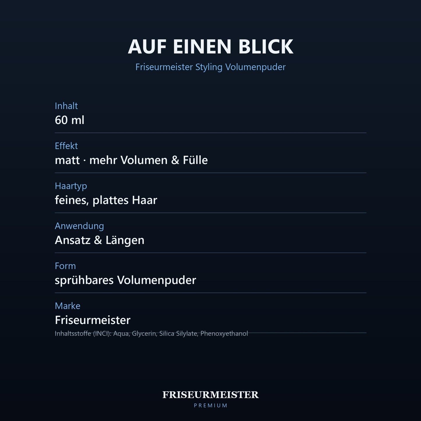 Auf einen Blick – Produktfakten