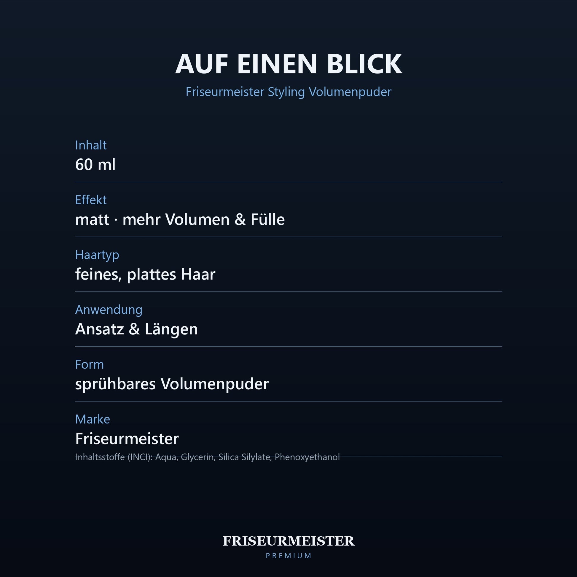 Auf einen Blick – Produktfakten