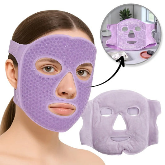 Lila doppelseitige kühlende und wärmende Gelmaske
