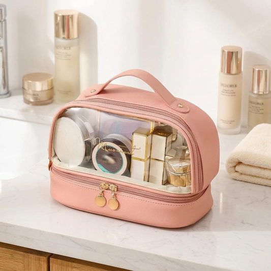 Kosmetik-Organizer Rosa – Reise-Kosmetiktasche, Detailansicht