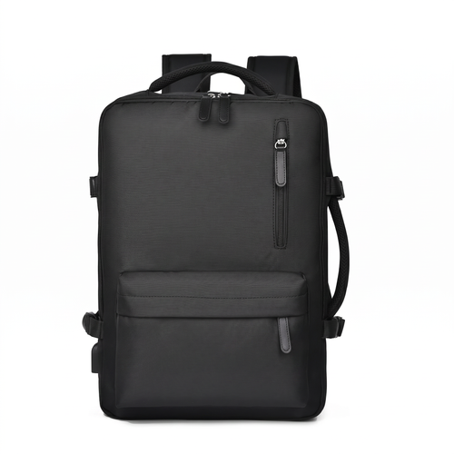 Kabinenrucksack 24-30 L erweiterbar Schwarz wasserabweisend